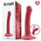 Bouncy 6.5" Flex Liquid Silicone Dildo Burgundy S