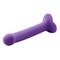 Bouncy 7" Flexible Liquid Silicone Dildo Purple M