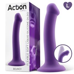 Bouncy Dildo Silicone Flexible Hiper Flexible 7.5" - 19 cm Talla L Púrpura