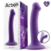 Bouncy Liquid Silicone Dildo Hiper Flexible 7.5" - 19 cm Size L Purple