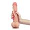 9" Sliding-Skin Dildo Flesh