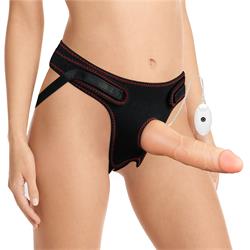 Strap-on with Vibrating Dildo with Remote Control 7.5"