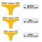 Bitch Vibrating Panties (37-38 inch waist) Yellow