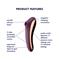 Dual Kiss Wine Red Air Pulse Vibrator Cl32