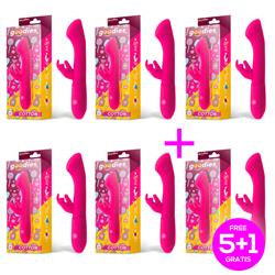 Pack 5+1 Cotton G-Spot Vibe with Rabit USB Silicone