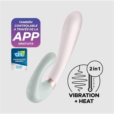 Heat Wave Warming Rabbit Vibrator Mint APP Clave32