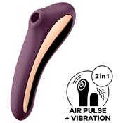 Dual Kiss Succionador y Vibrador 2 en 1 Rojo Vino