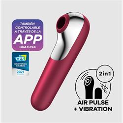 Dual Love Air Pulse Vibrator Red