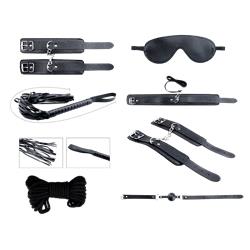 Secret Desires Black BDSM Kit (8 pcs.)