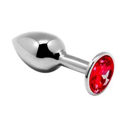 Red Mini Metal Butt Plug Anal Pleasure L
