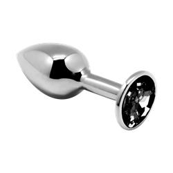 Black Mini Metal Butt Plug Anal Pleasure L