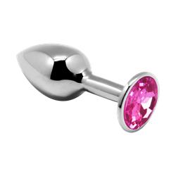 Anal Plug with Pink Jewel Size L