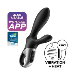 Heat Climax Vibrador con APP Punto G, Punto P y Perineo Función de Calor USB Magnético