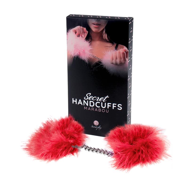 Handcuffs with Marabou Red