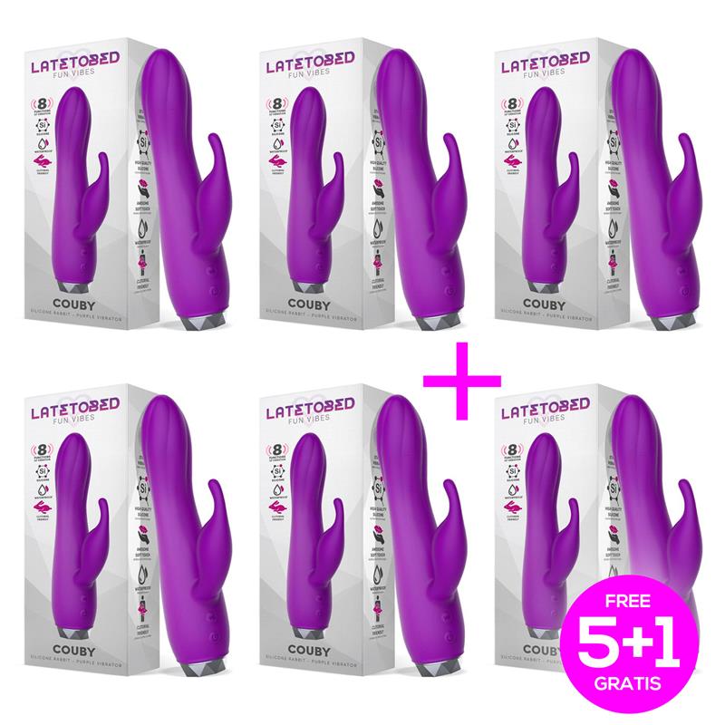 Pack 5+1 Couby Rabbit Vibe Silicone Purple