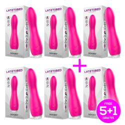 Pack 5+1 Douby Silicone Pink Vibrator