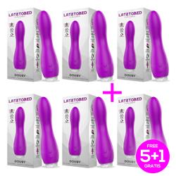 Pack 5+1 Douby Silicone Purple Vibrator