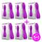 Pack 5+1 Douby Silicone Purple Vibrator