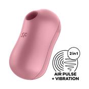 Cotton Candy Clitoris Sucker and Vibrator Light Red