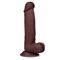 Slidy Black 8" Sliding-Skin Realistic Cock