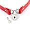 Red Collar With Heart Lock