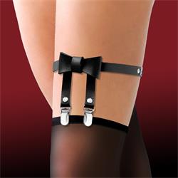 Black Garter With Bow Tie