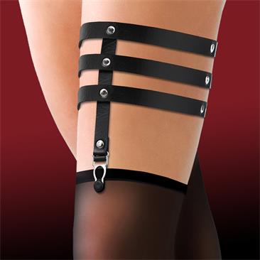 Black Garter With 3 Straps