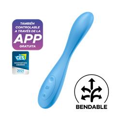 Vibrador G-Spot Flex 4 con APP Satisfyer Connect Azul