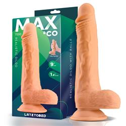 Tod Realistic Dildo with Testicles 9" Flesh