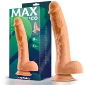 Lois Realistic Dildo with Testicles 9.1" Flesh