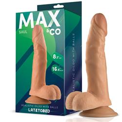 Saul Realistic Dildo with Testicles Flesh 8,25" - 21 cm