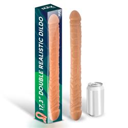 Trent Dildo Doble Realista Natural 17,3" - 44 cm