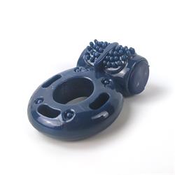 Deep Blue Vibrating Penis Ring