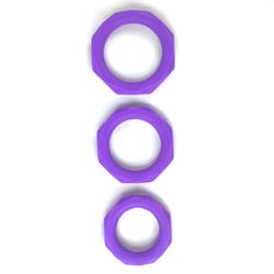 Set of 3 Rings Purple