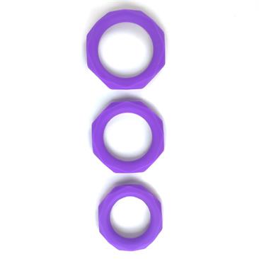 Set of 3 Rings Purple