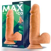 Dimi Realistic Dildo with Testicles  7.9" Flesh