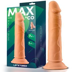Bon Realistic Dildo with Suction Cup 7.5" Flesh