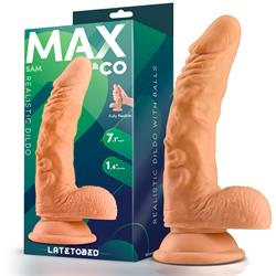 Sam Realistic Dildo 7.1" with Balls & Suction Cup