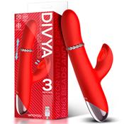 Divya Vibrador con Aro de Bolas Internas Up and Down y Pulsación 3 Motores Independientes USB