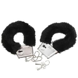 Hundcuffs with fur Black