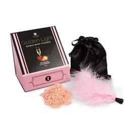 Kit Polvos Comestibles y Plumero-Sparkling Strawbe