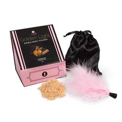 100% Edible Powder Kit and Feather Tickler Chocolate, Cinnamon and Ginger Flavor