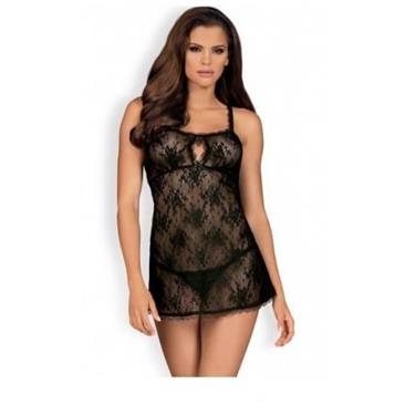 OB Behindy babydoll & thong black-L/XL