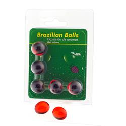 5 Brazilian Balls Explosion de Aroma Fresa Gel