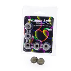 5 Brazilian Balls Gel Excitante Efecto More Flavor