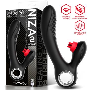 Niza Heating Vibrator with Triple Tongue Silicone
