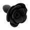 Rose Silicone Anal Plug Black