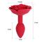 Rose Silicone Anal Plug Red