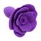 Rose Silicone Anal Plug Purple