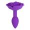 Rose Silicone Anal Plug Purple